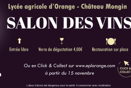 Salon des Vins au Lycée d'Orange le samedi 25 novembre 2023
