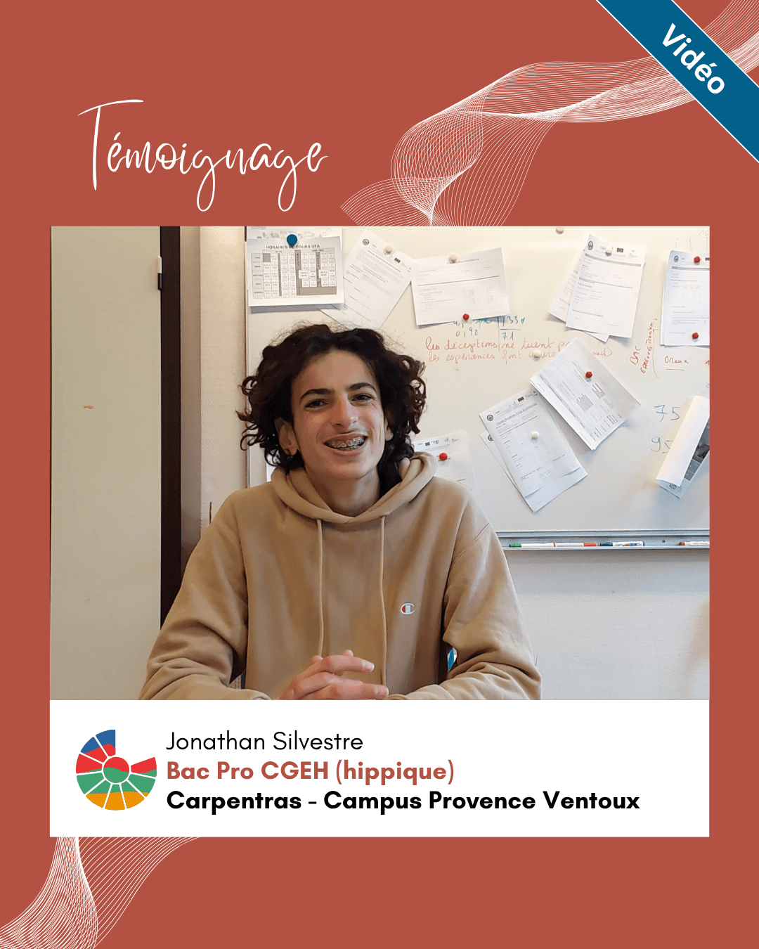 Jonathan nous parle du Bac Pro CGEH (conduite &amp; gestion entreprise hippique) Campus de Carpentras