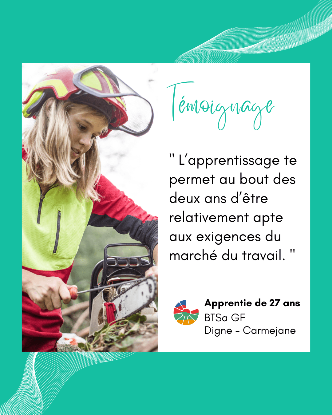 Apprentie en BTSa GF à Digne, elle nous parle de sa formation