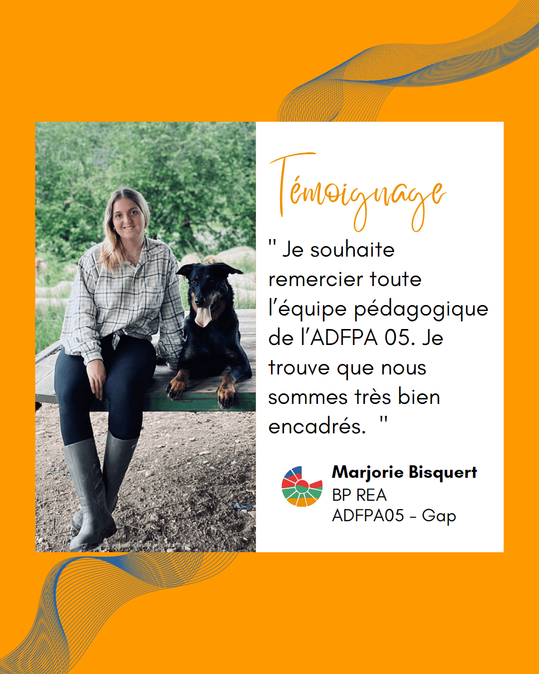 Le parcours de Marjorie en BP REA à l&#039;ADFPA05 de Gap